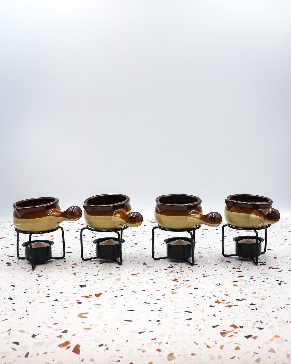 Vintage Ceramic Butter & Sauce Warmer Set