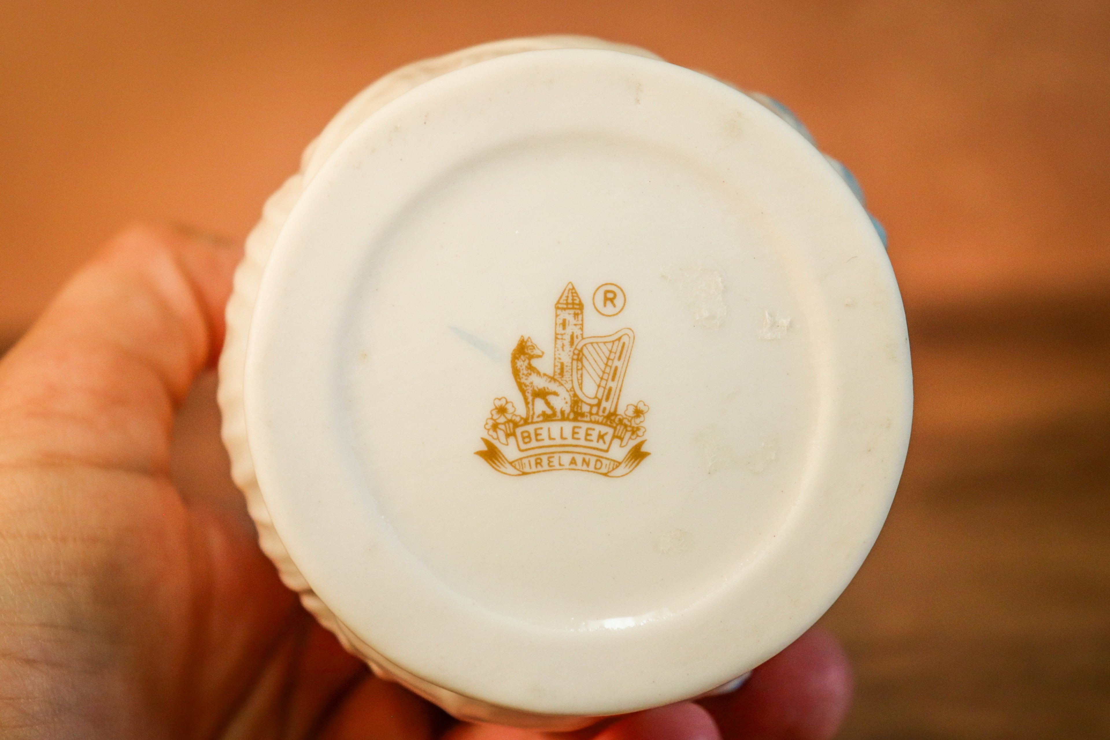 Belleek Harebell Vase – Vintage Irish Porcelain Bluebell Flower Vase, Made in Ireland