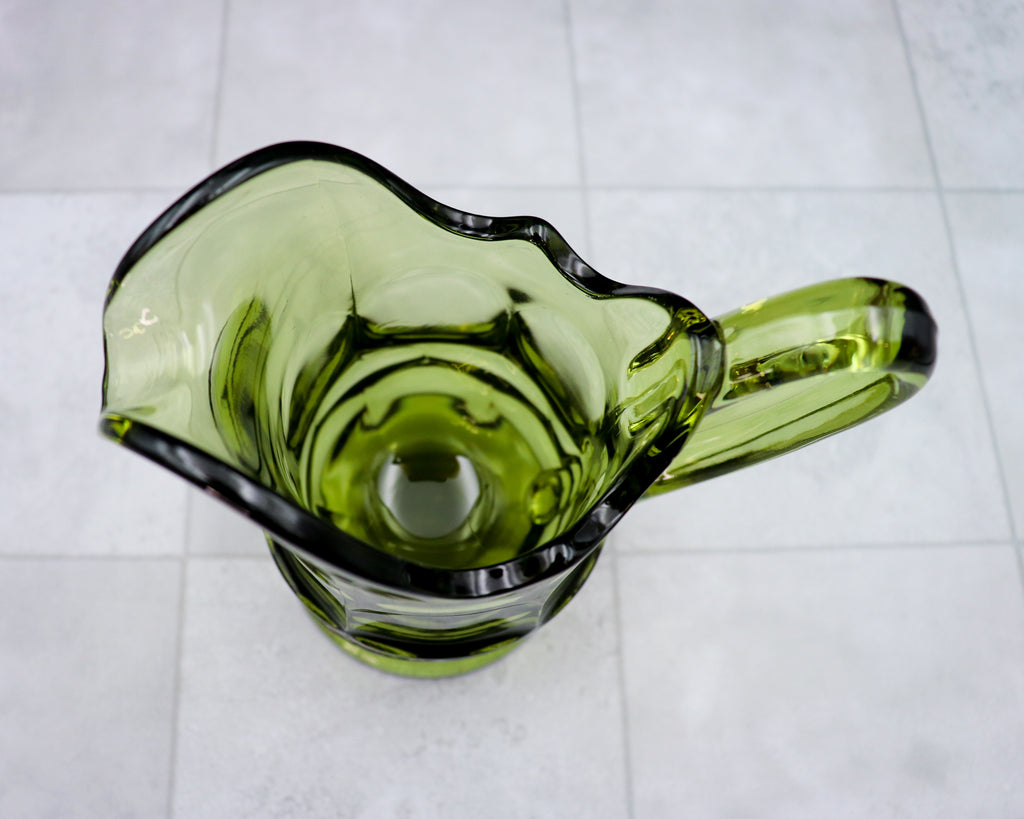 Vintage Fostoria Green Glass Creamer – Henry Ford Museum Exclusive Elegant Glass Pitcher