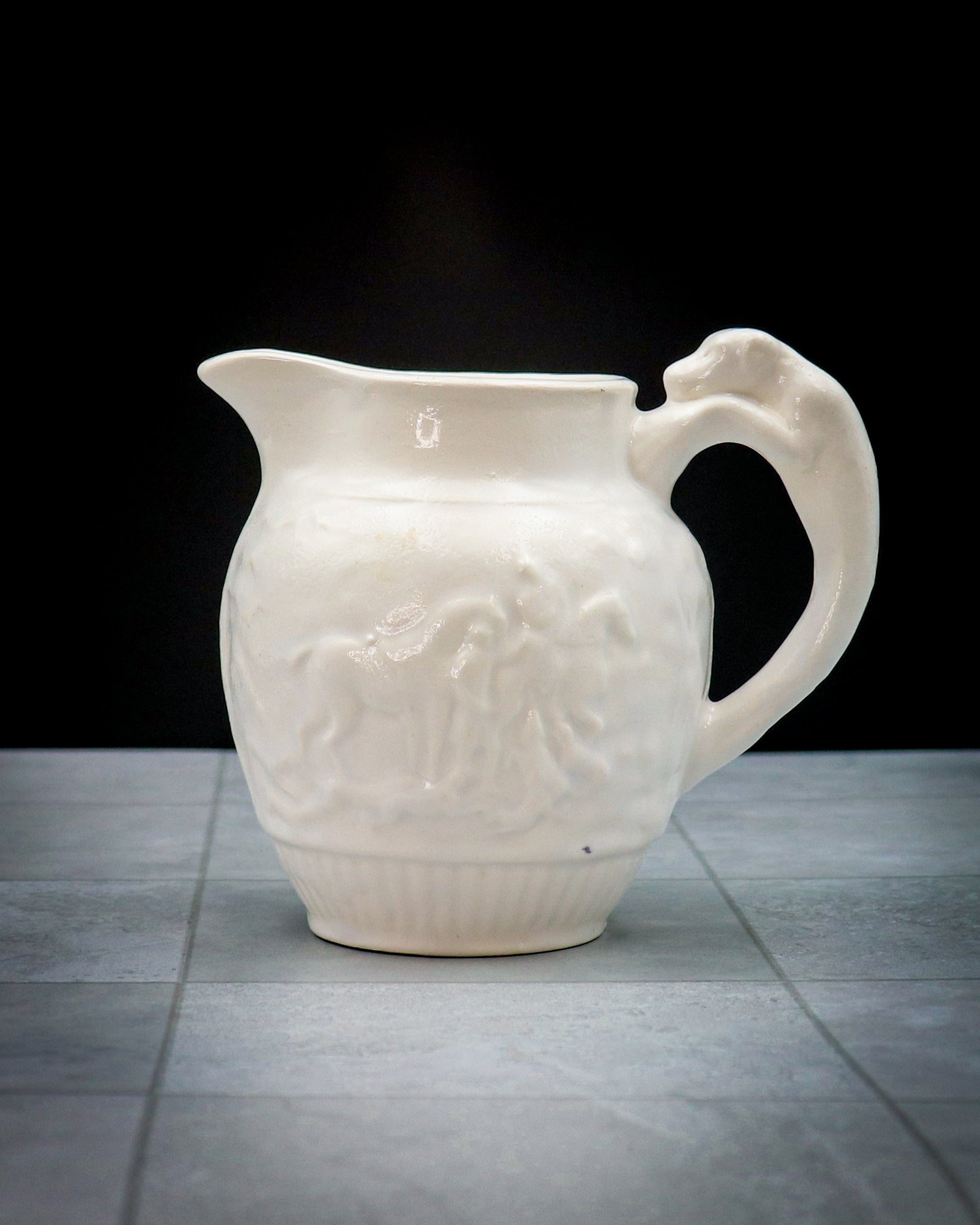 Vintage Wedgwood Barlaston Etruria Hunting Scene Creamer Pitcher Reproduction – Fox Handle England