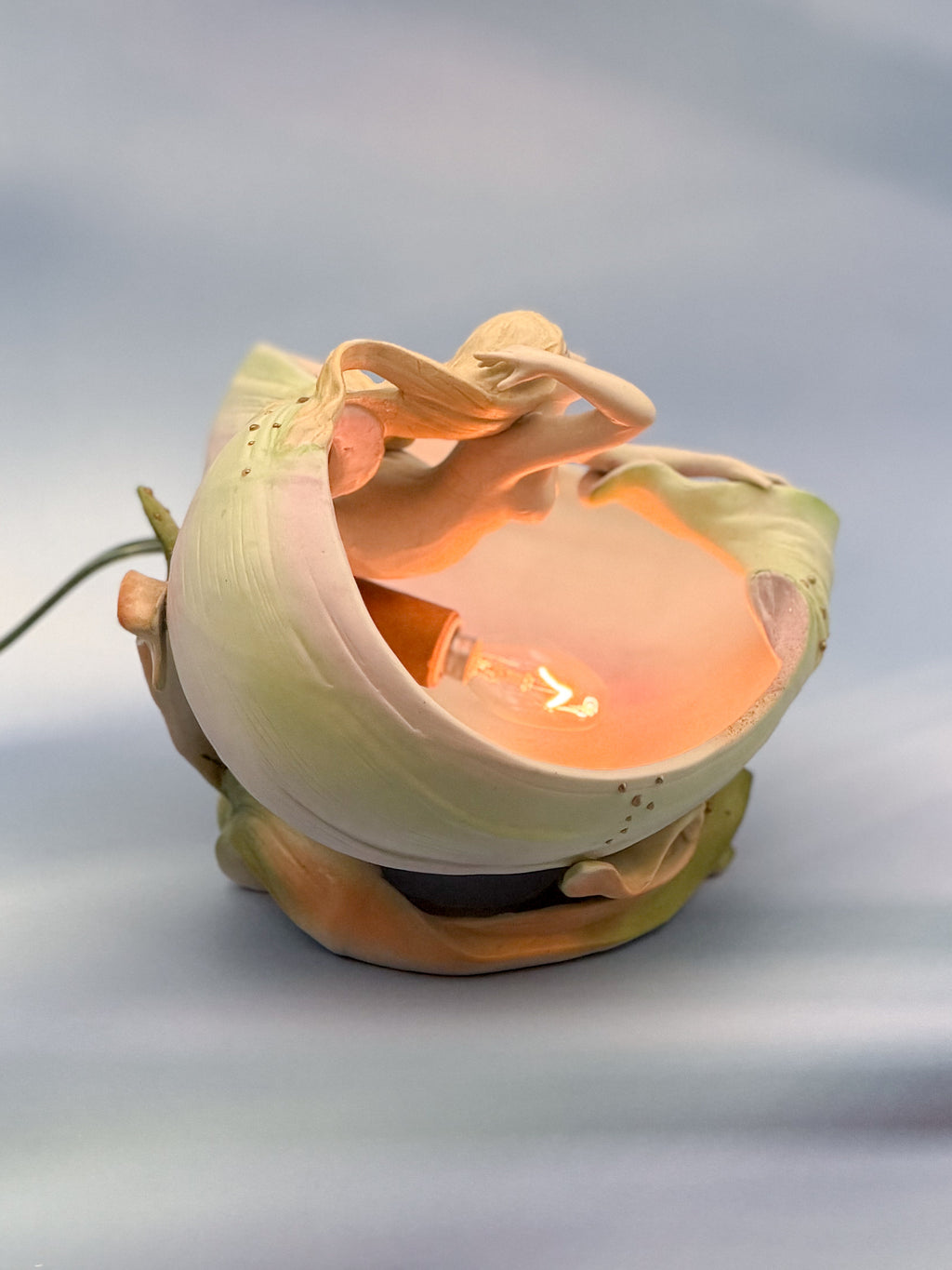 Royal Dux Art Nouveau Mermaid Shell Bowl – Antique Bohemian Porcelain Figural Centerpiece
