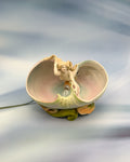 Royal Dux Art Nouveau Mermaid Shell Bowl – Antique Bohemian Porcelain Figural Centerpiece